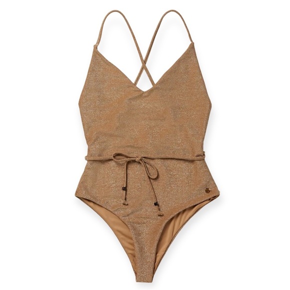 Scotch & Soda Metallic Swimsuit One-piece With Tie Size S - Picture 3 of 12
